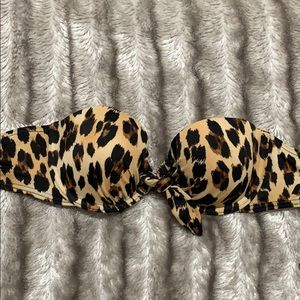 VS cheetah strapless bikini top